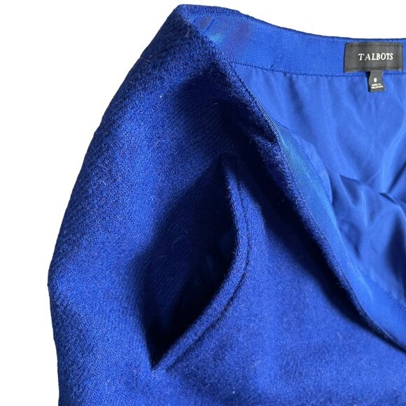 Talbots Skirt Womens 4 Wool Scalloped Work Office Capsule Minimal Staple Basic - Picture 4 of 9